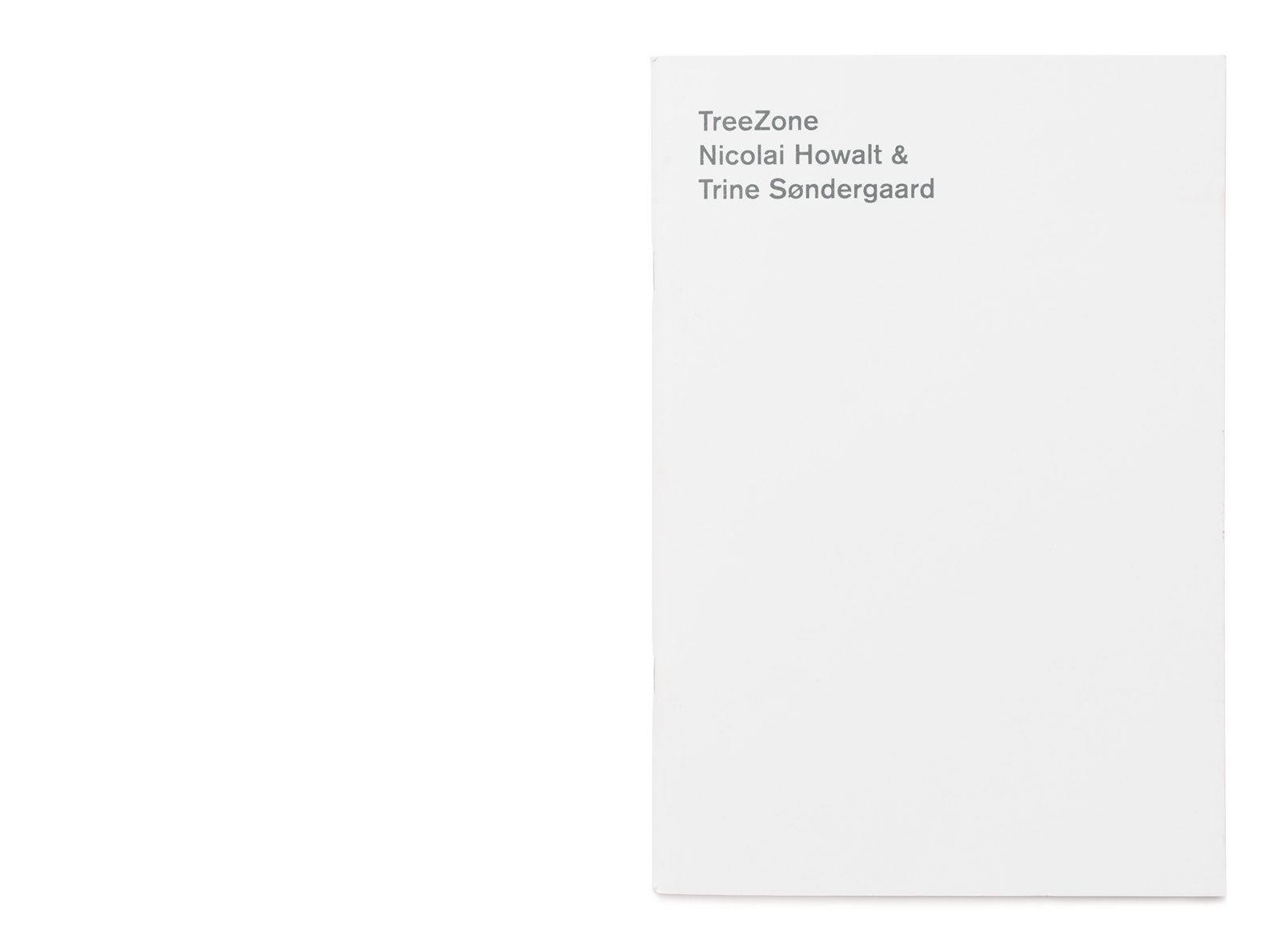 Tree Zone booklet by artists Nicolai Howalt and Trine Søndergaard