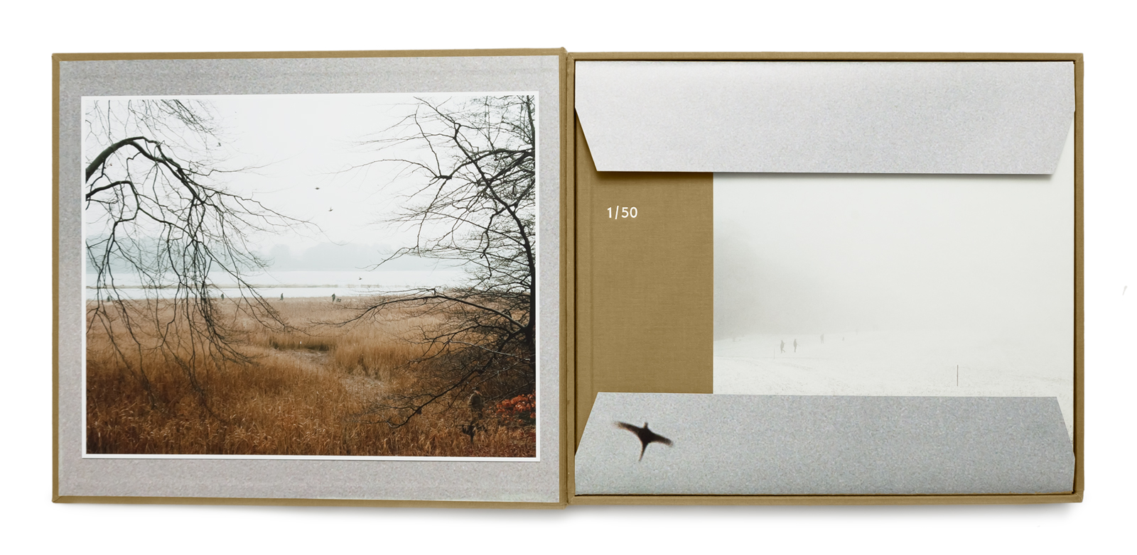 Special edition of Trine Søndergaard and Nicolai Howalt's book How To Hunt. Spread showing book, cover and signed print.