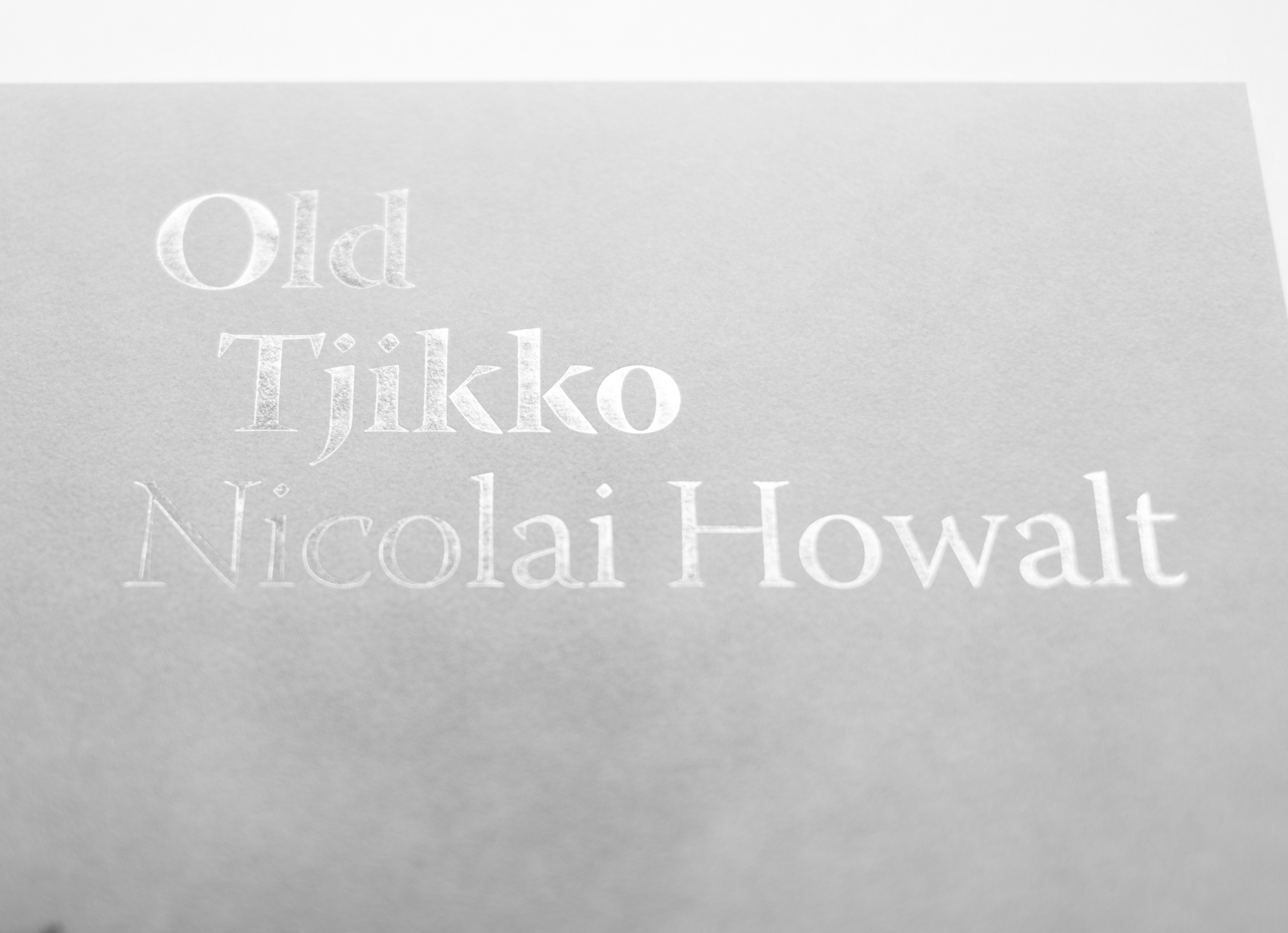 Detail of silver foil imprint on Old Tjikko Poster by Nicolai Howalt