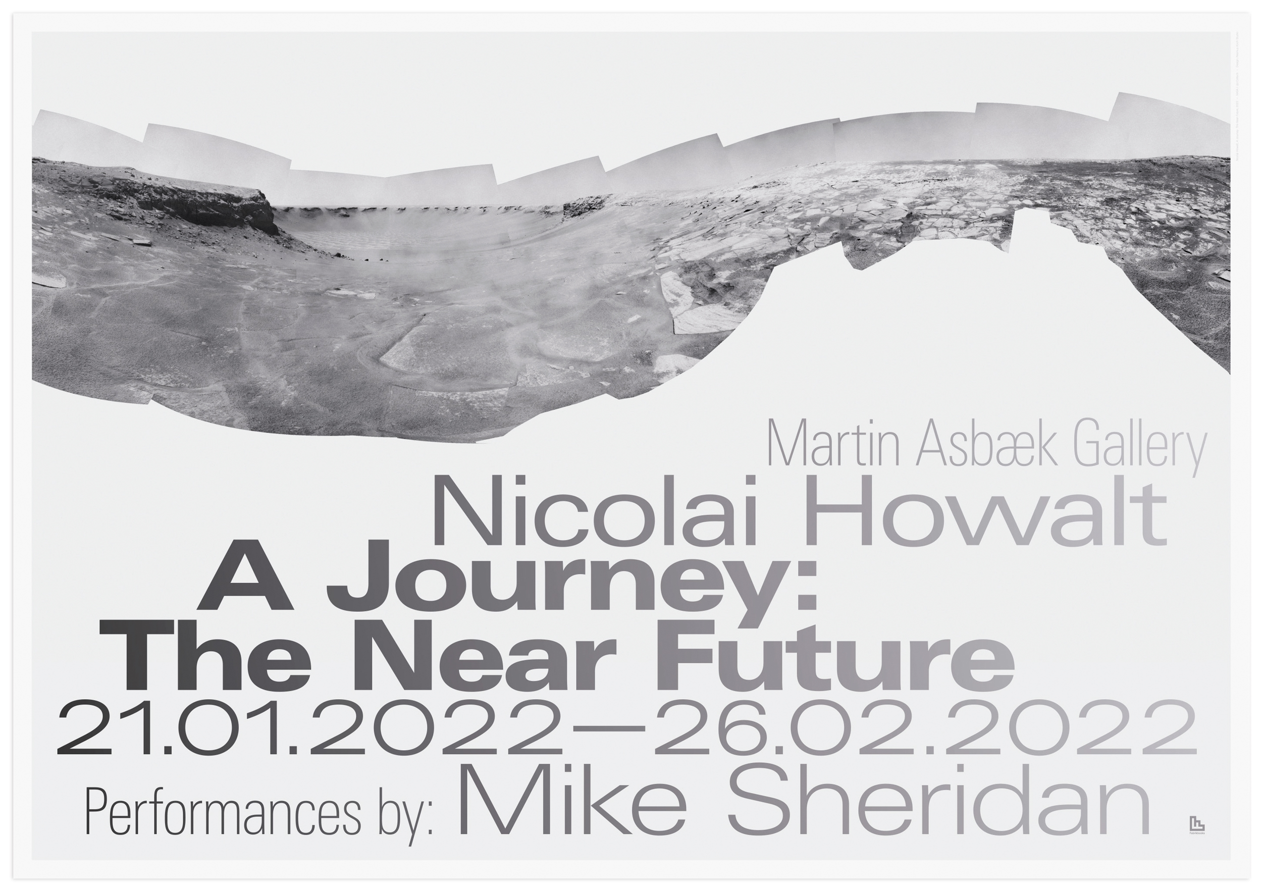 Nicolai Howalt poster from his exhibition a journey the near future