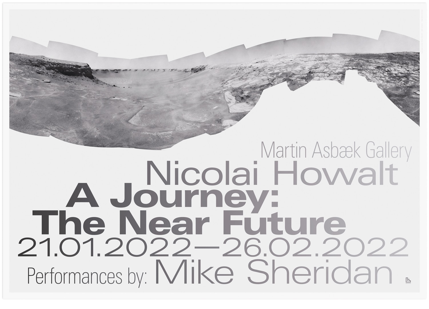 Nicolai Howalt poster from his exhibition a journey the near future
