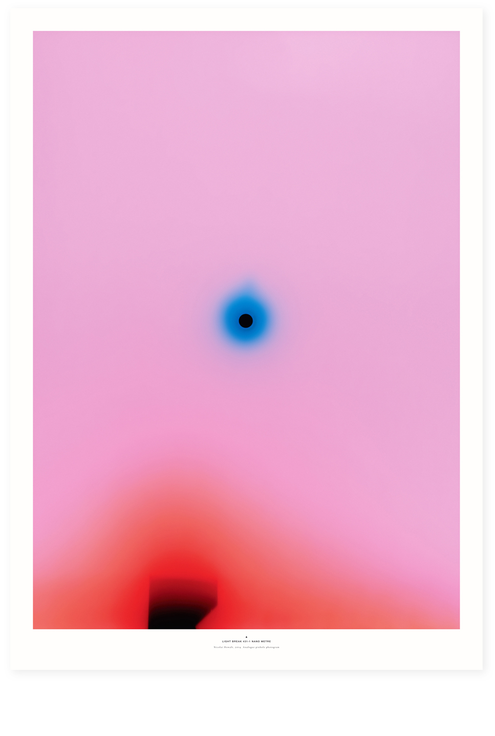 Pink poster with image from Nicolai Howalts Light Break series